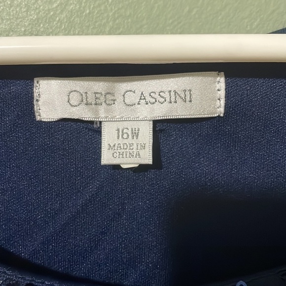 OLEG Cassini Tank and Kimono Set Navy size 16w - Picture 7 of 14